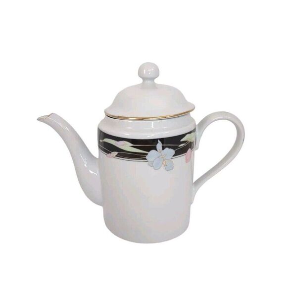 Fairfield Vanessa Fine China Teapot and Lid White Floral Handle Spout - Picture 7 of 16